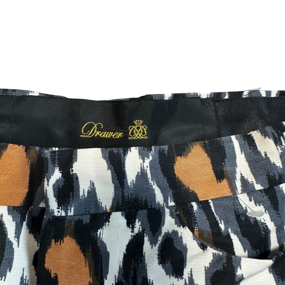 Drawer Lame Designer Animal Print Shorts Size 38 (US 8) Leopard Print - Picture 3 of 5